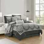 Ensemble de couette traditionnelle damassée Nanshing Tiana, 7 pièces