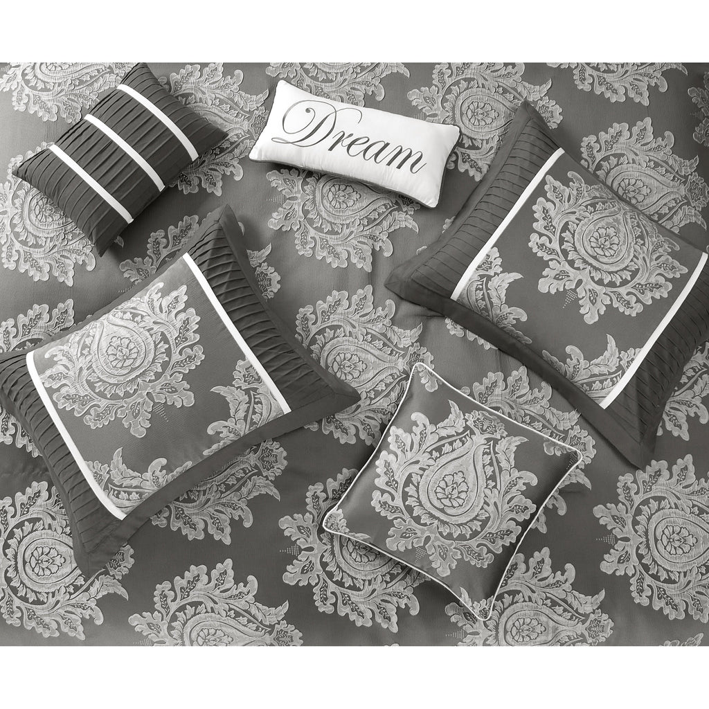 Ensemble de couette traditionnelle damassée Nanshing Tiana, 7 pièces