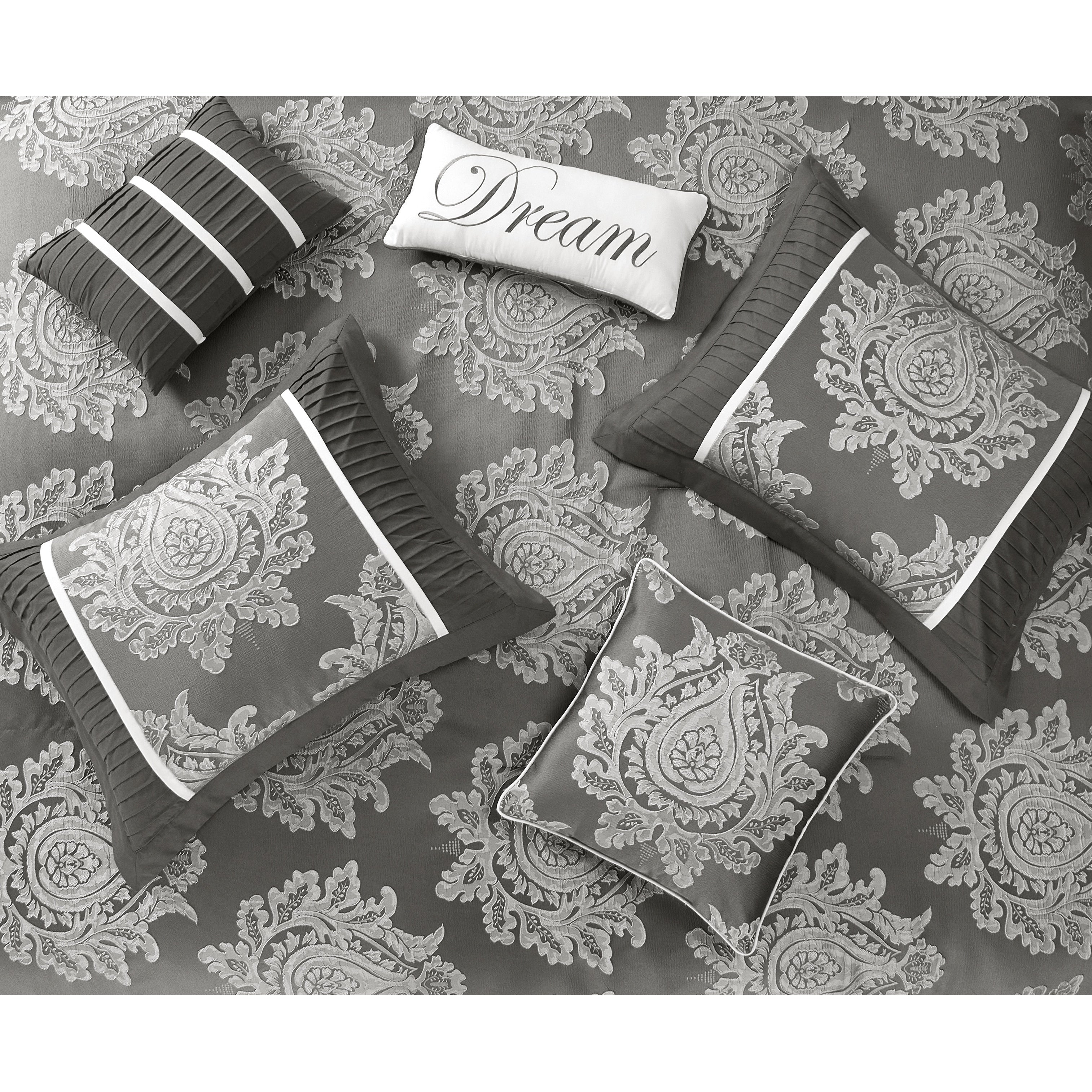 Ensemble de couette traditionnelle damassée Nanshing Tiana, 7 pièces