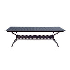 Ensemble de salle à manger de patio Nassau 11 pièces (avec 2 chaises pivotantes à bascule) et table à manger rectangulaire extensible 42 x 92 / 42 x 120 po