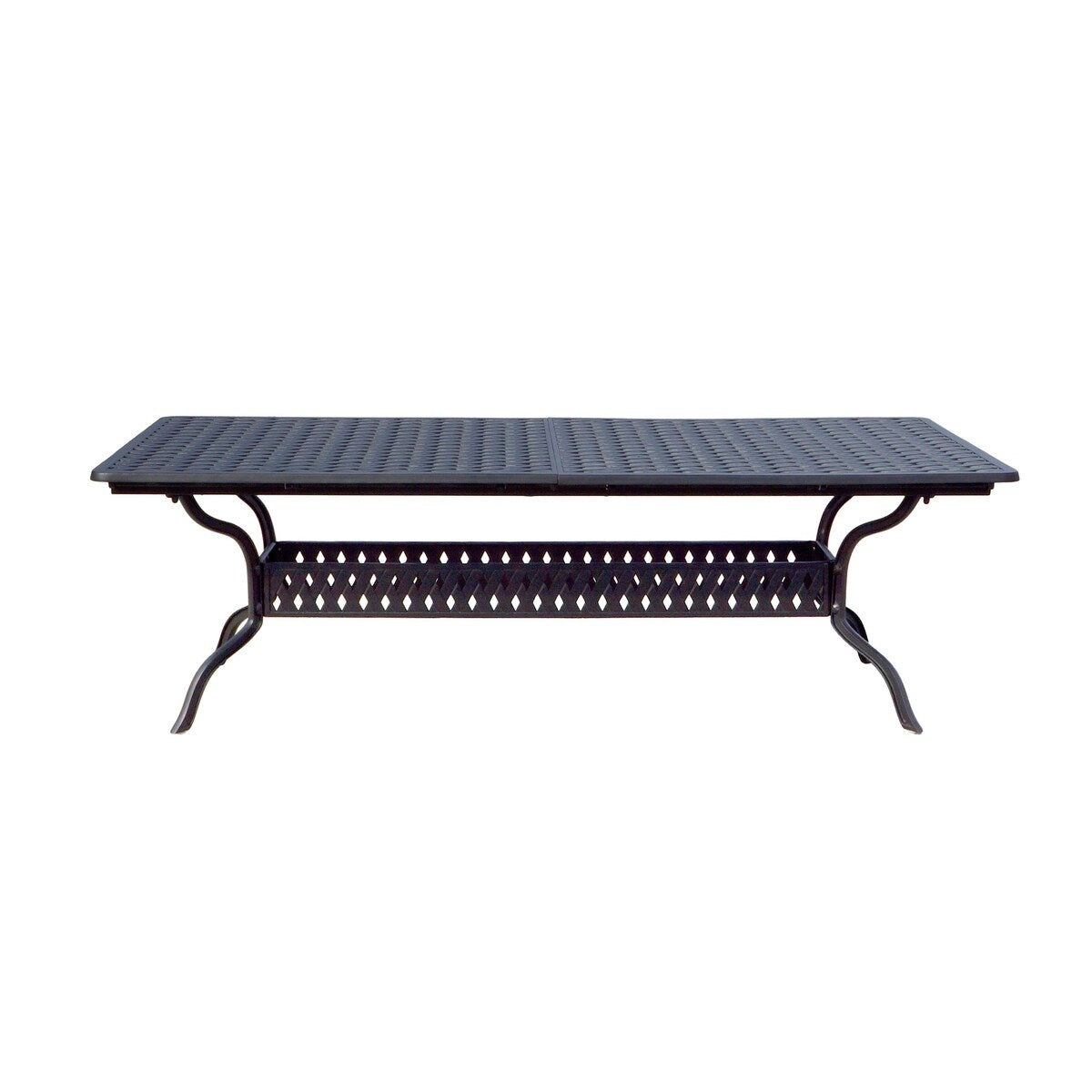 Ensemble de salle à manger de patio Nassau 11 pièces (avec 2 chaises pivotantes à bascule) et table à manger rectangulaire extensible 42 x 92 / 42 x 120 po