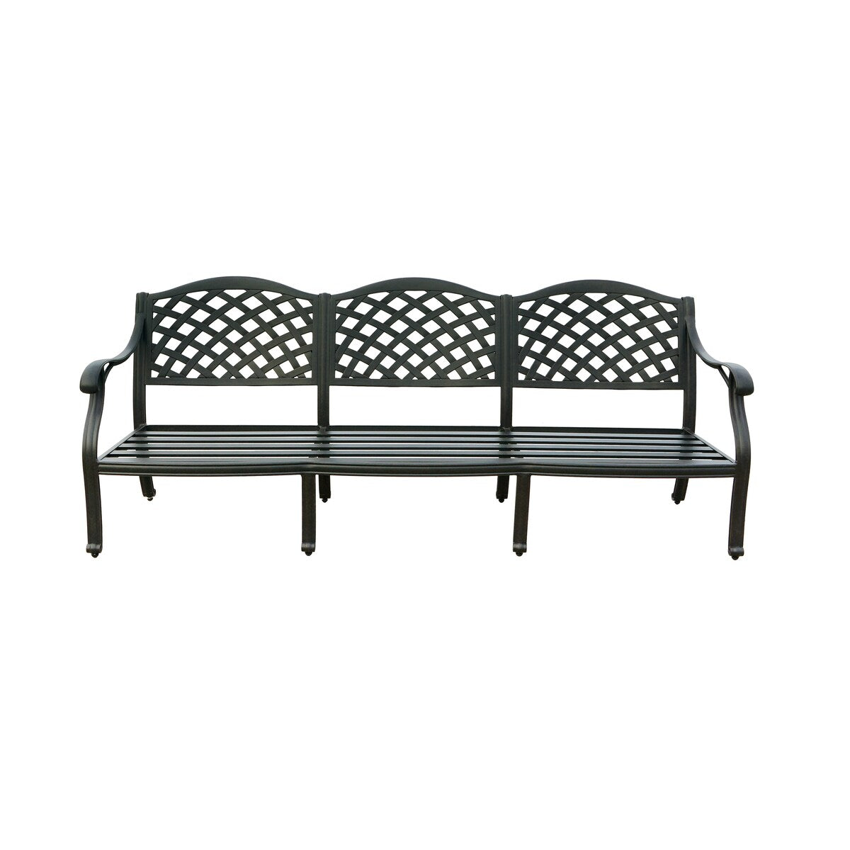 Ensemble de 5 sièges profonds pour foyer extérieur au propane Nassau avec coussins, table de discussion ronde de 47 po et verre à feu