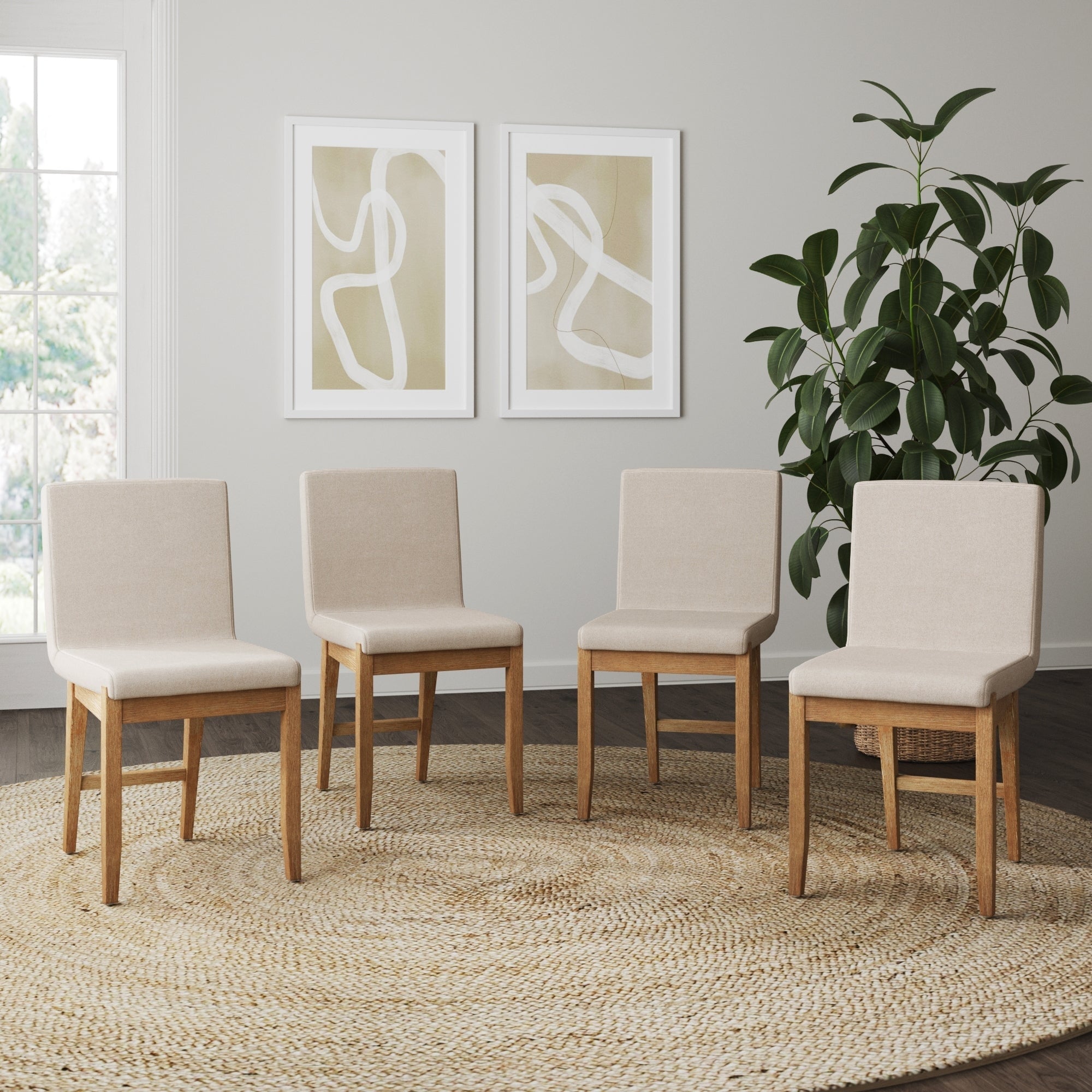 Tabouret de bar moderne Gracie, chaise rembourrée en boucle et pieds en bois brossé