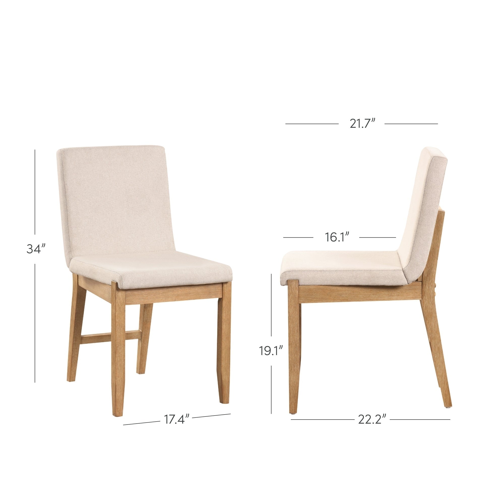 Tabouret de bar moderne Gracie, chaise rembourrée en boucle et pieds en bois brossé