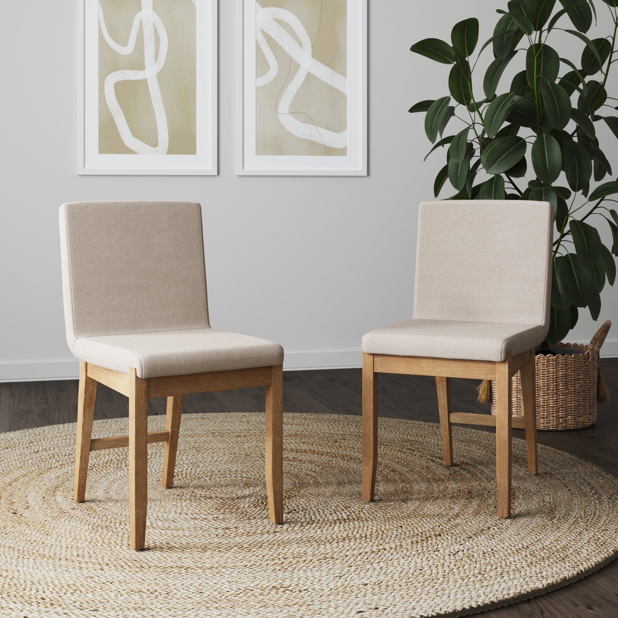 Tabouret de bar moderne Gracie, chaise rembourrée en boucle et pieds en bois brossé