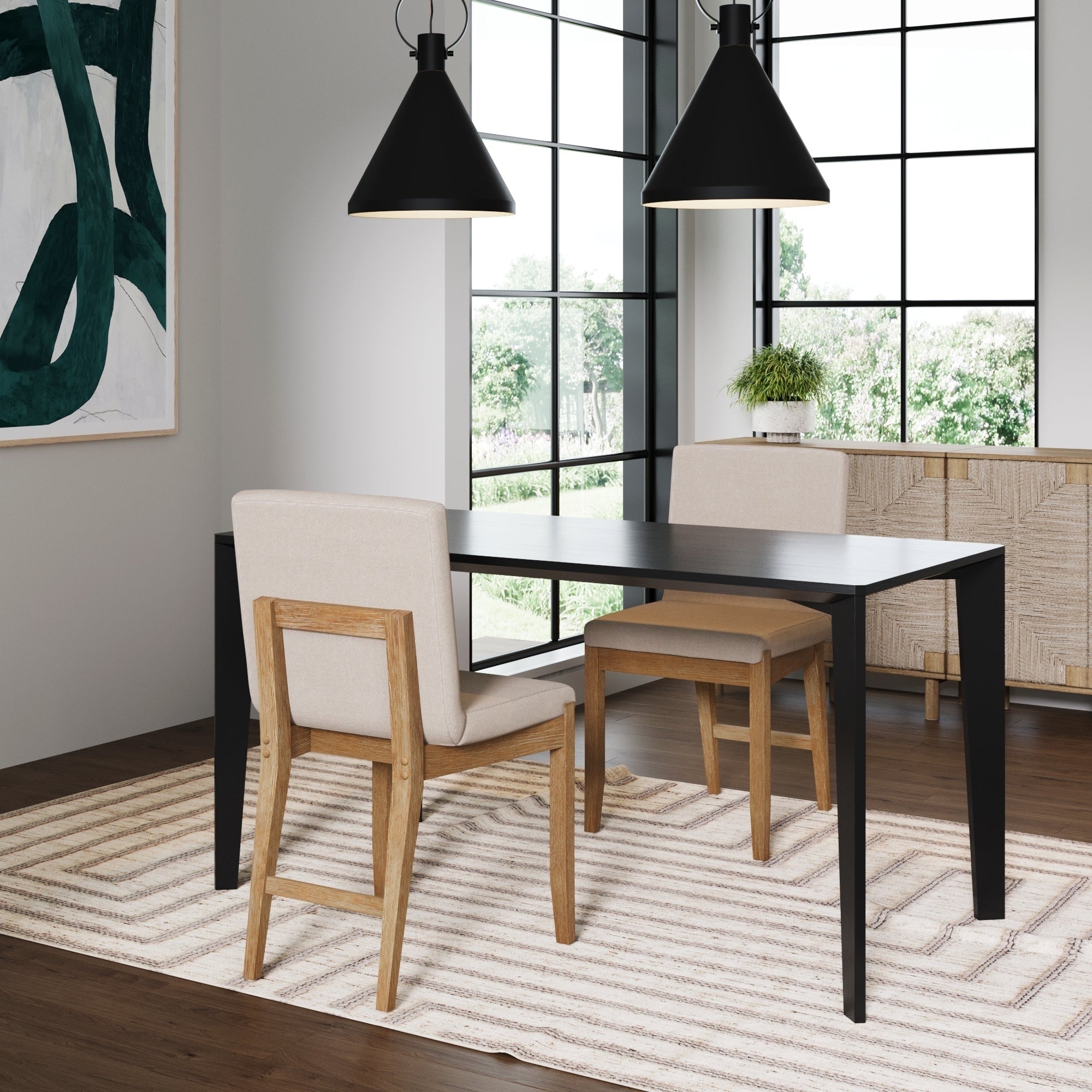 Tabouret de bar moderne Gracie, chaise rembourrée en boucle et pieds en bois brossé