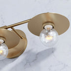 Luminaire de salle de bain à 3 lumières Nathan James Pattinson avec cadre en métal et abat-jour en plaque mince