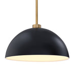 Luminaire suspendu moderne à 2 lumières pour îlot Percy de Nathan James, avec abat-jour en métal et cordon réglable