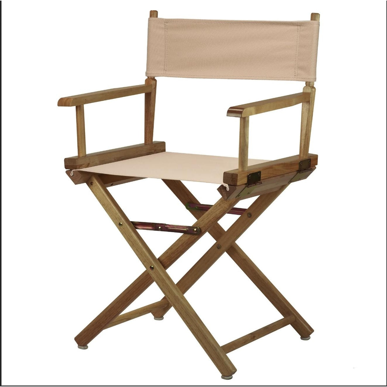 Chaise de réalisateur à cadre naturel de 18 pouces
