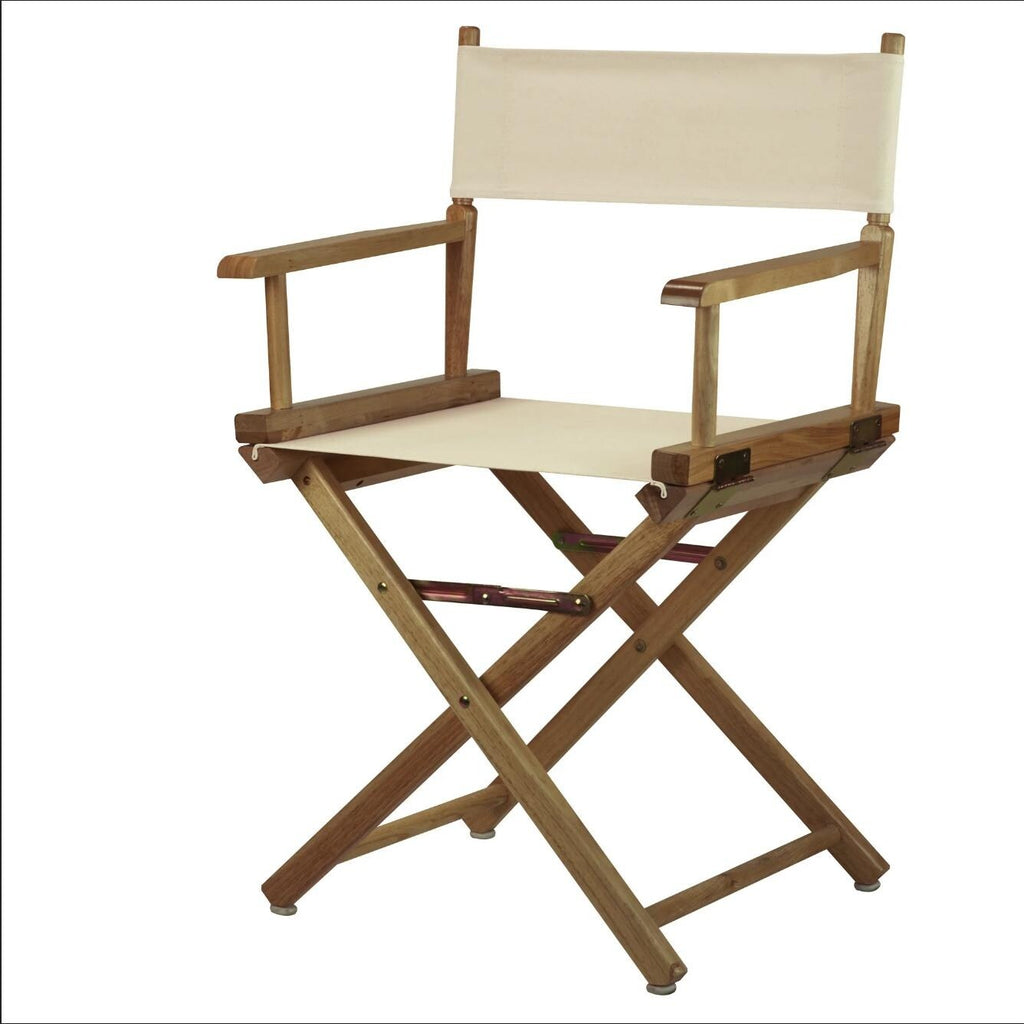Chaise de réalisateur à cadre naturel de 18 pouces
