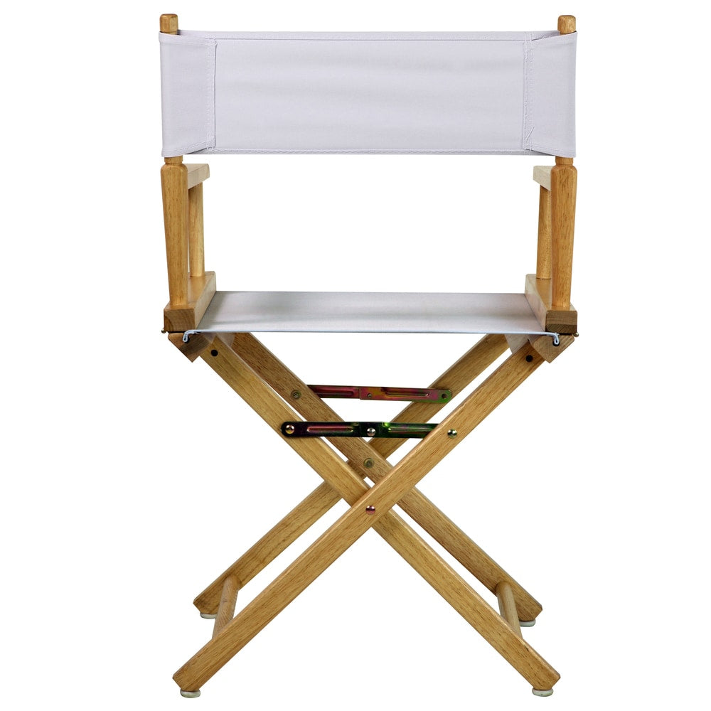 Chaise de réalisateur à cadre naturel de 18 pouces