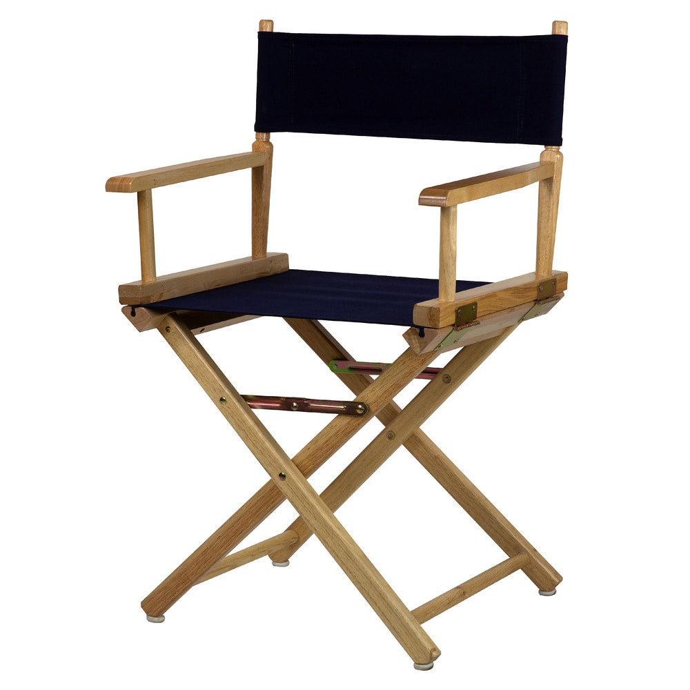 Chaise de réalisateur à cadre naturel de 18 pouces