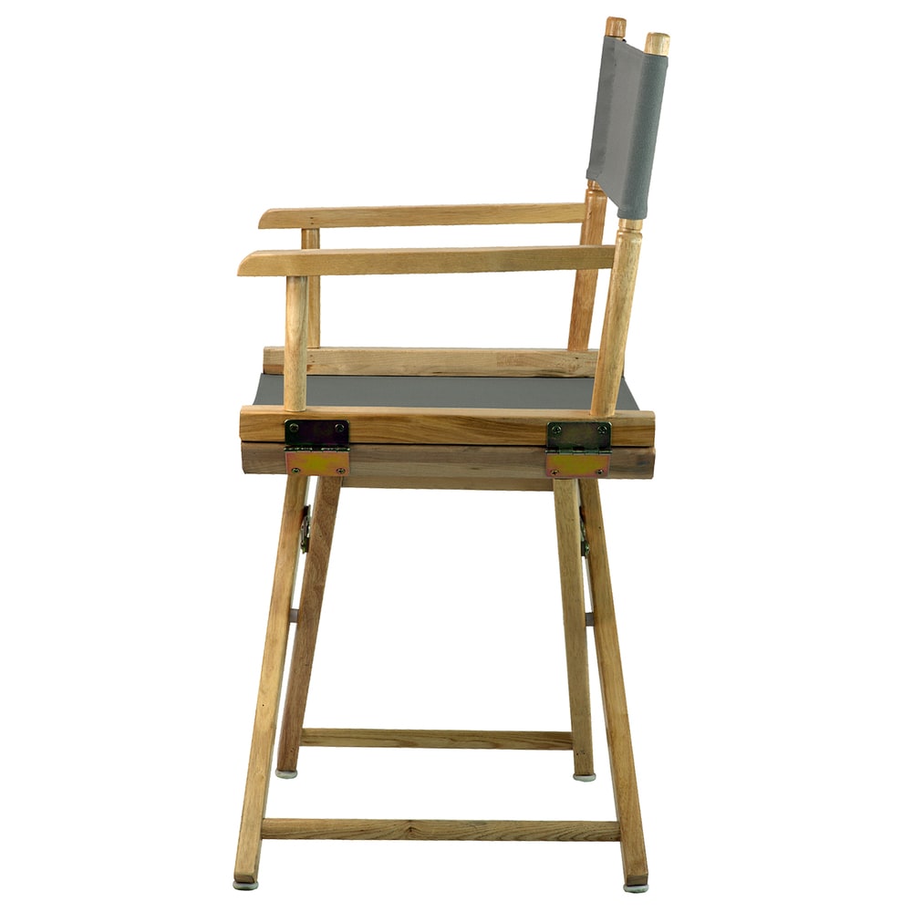 Chaise de réalisateur à cadre naturel de 18 pouces