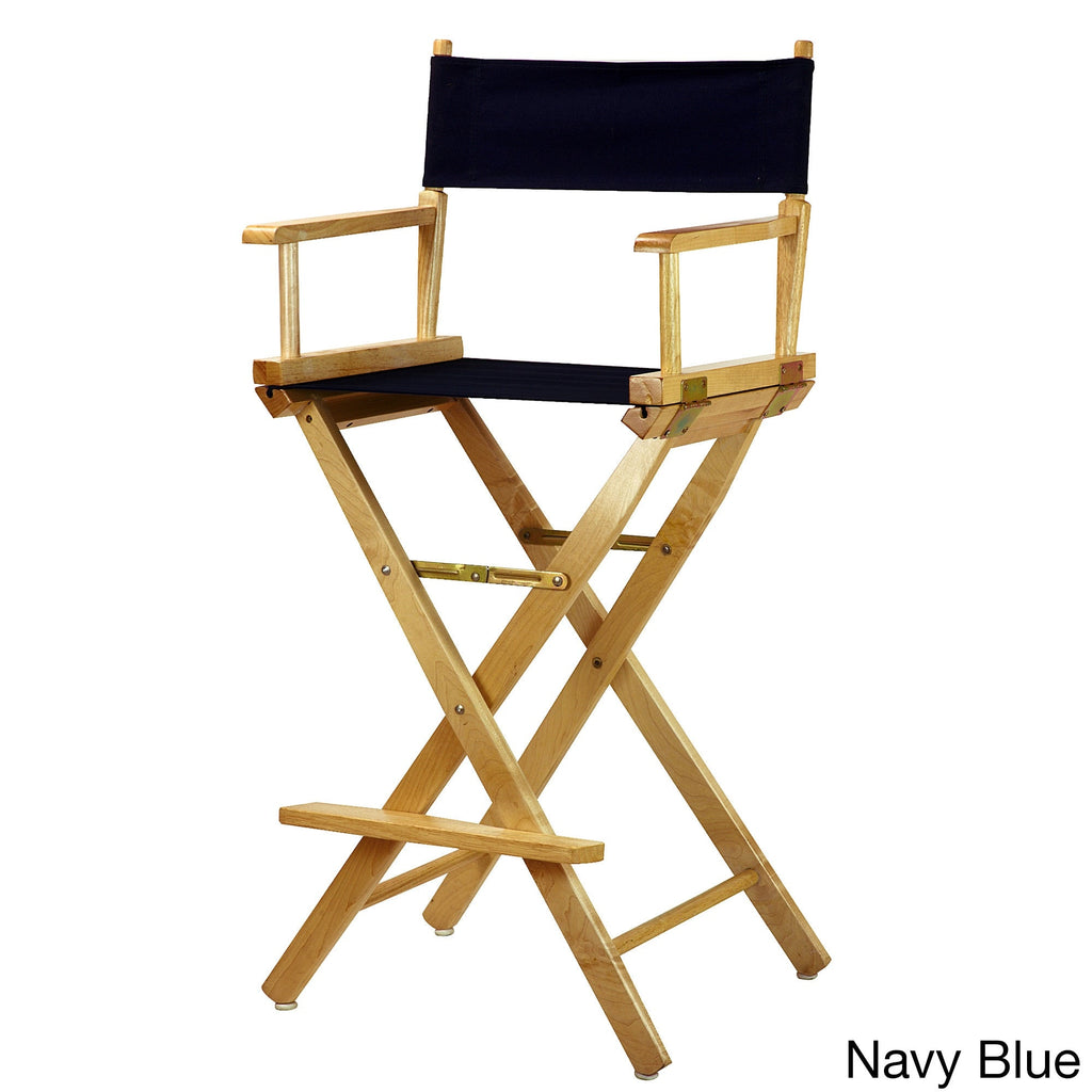 Chaise de réalisateur à cadre naturel de 30 pouces