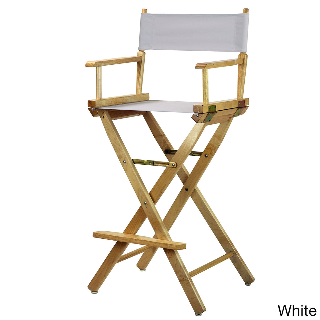 Chaise de réalisateur à cadre naturel de 30 pouces