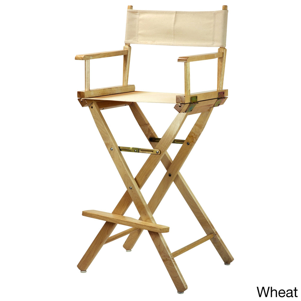Chaise de réalisateur à cadre naturel de 30 pouces