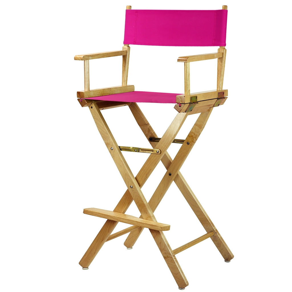 Chaise de réalisateur à cadre naturel de 30 pouces