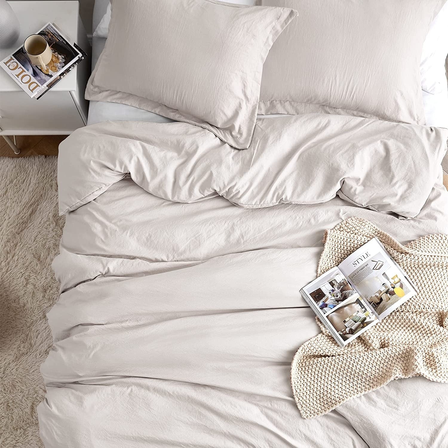 Parure de lit Natural Loft King Solid