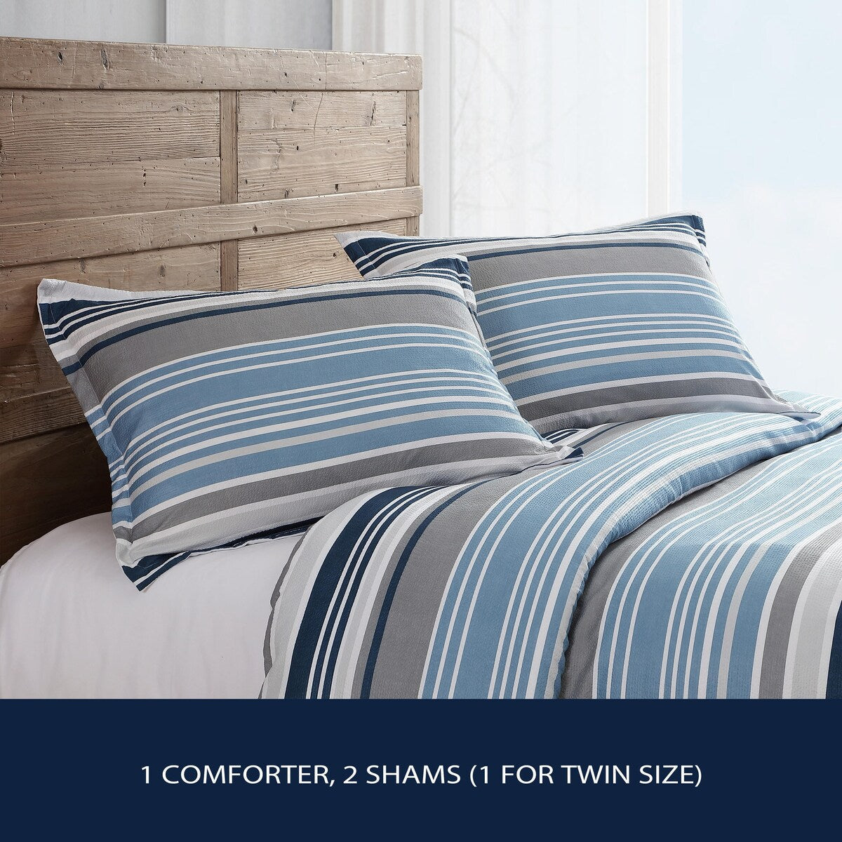 Parure de couette réversible Nautica Bradlee Blue
