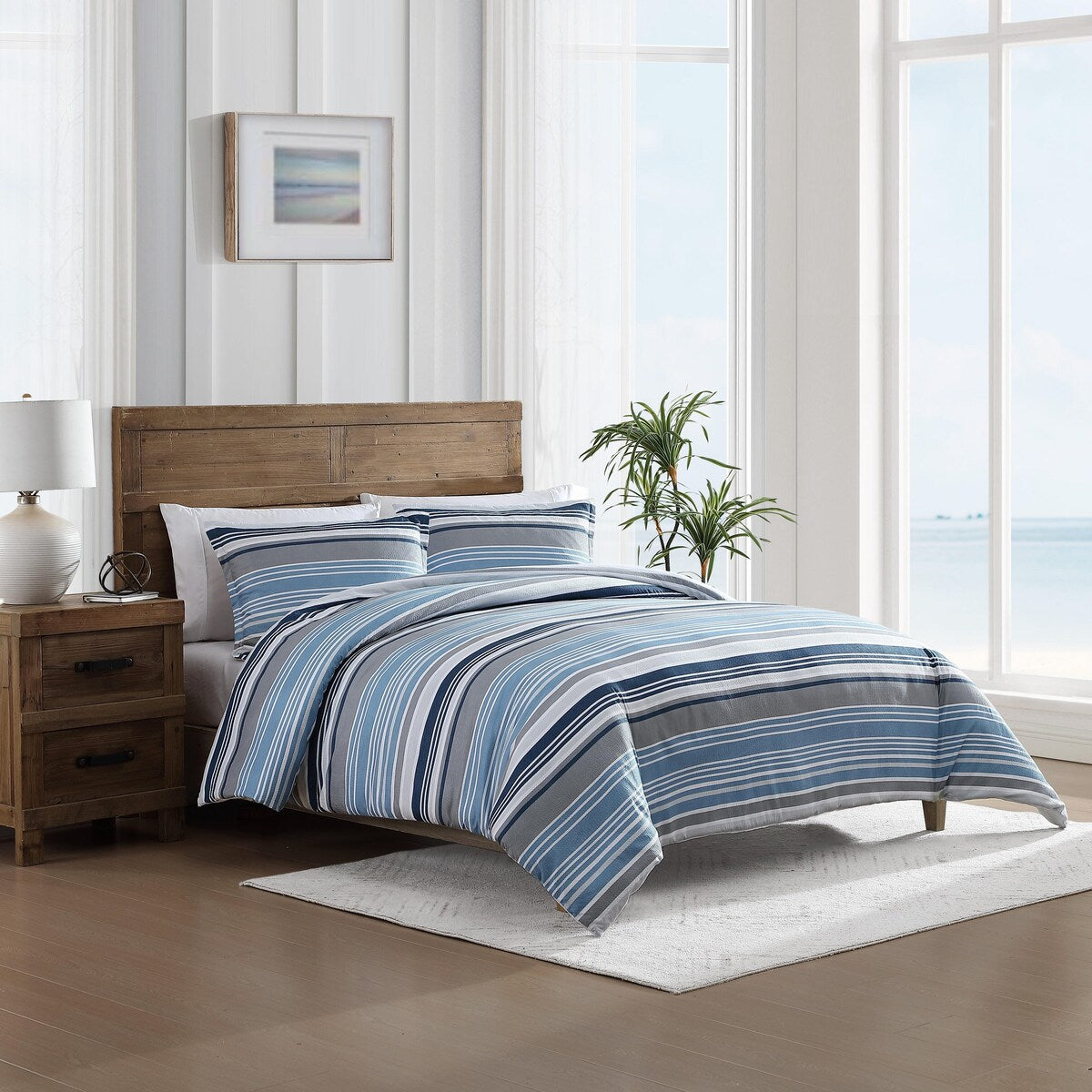 Parure de couette réversible Nautica Bradlee Blue