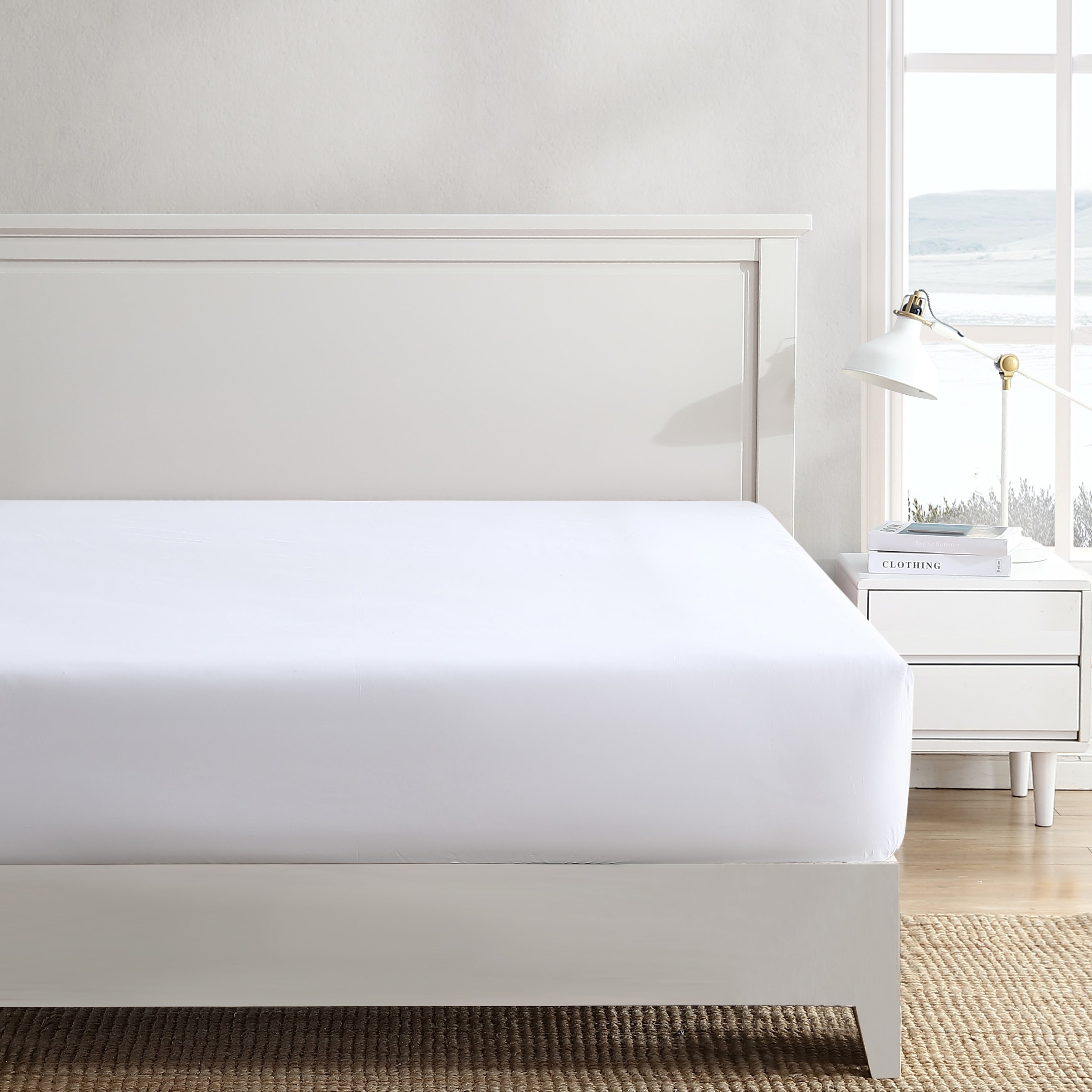 Drap-housse entièrement élastique en percale de coton Nautica