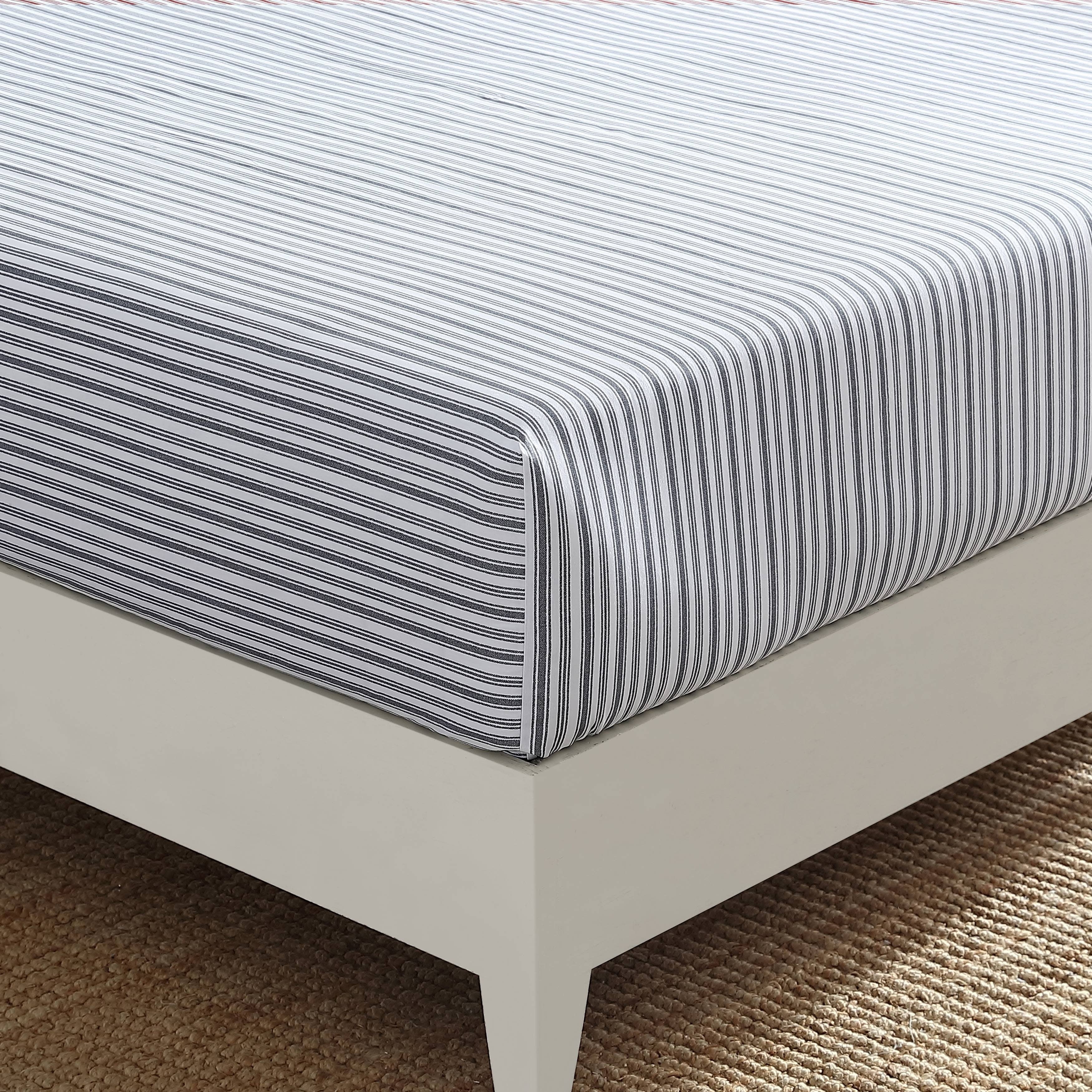 Drap-housse entièrement élastique en percale de coton Nautica