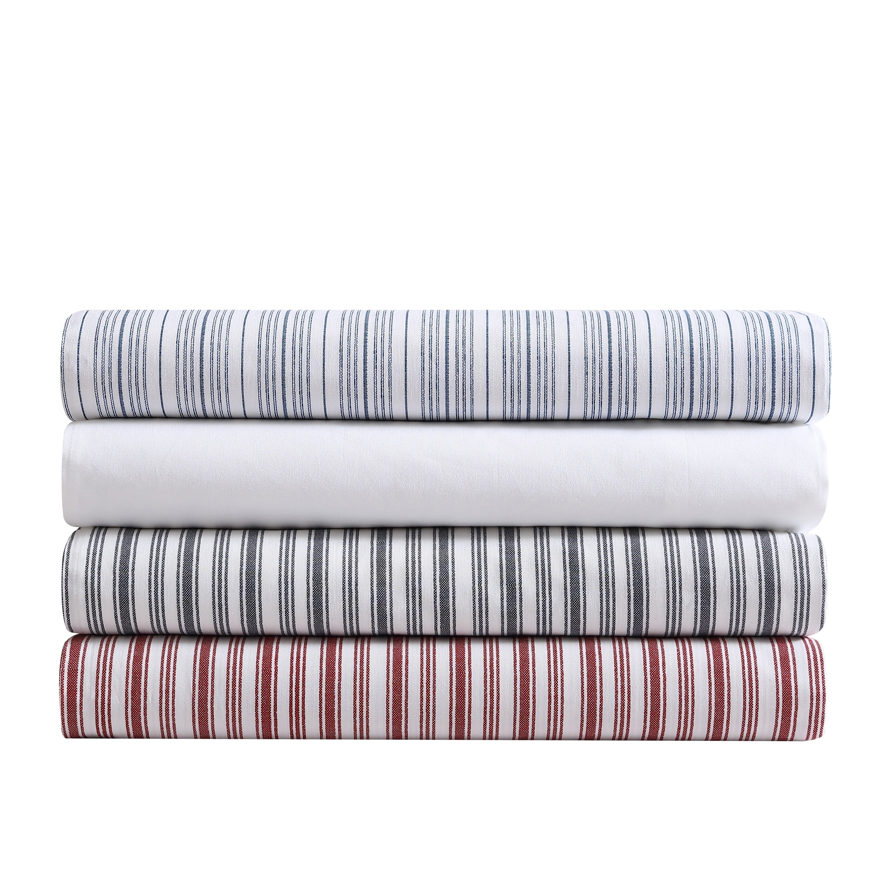 Drap-housse entièrement élastique en percale de coton Nautica