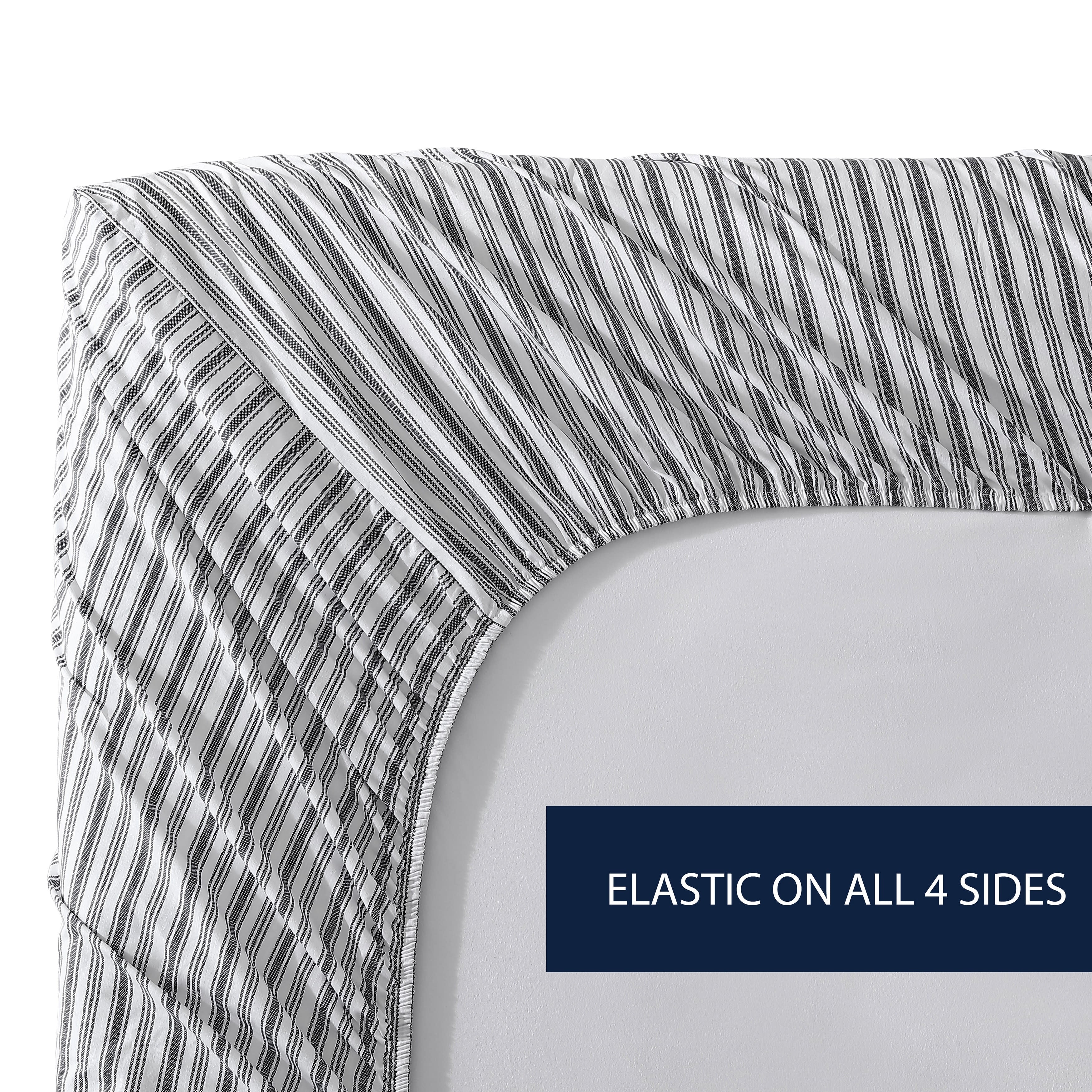 Drap-housse entièrement élastique en percale de coton Nautica
