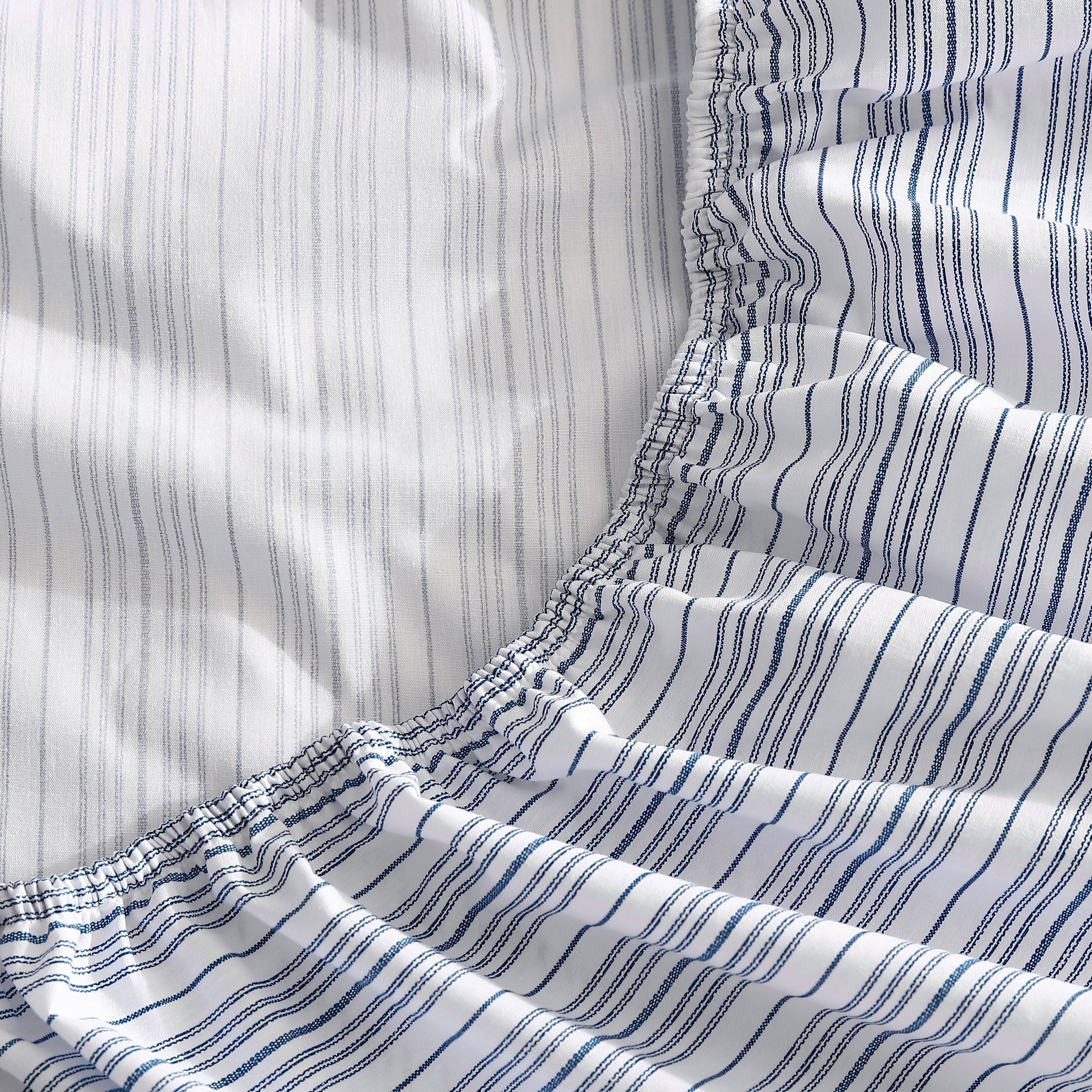 Drap-housse entièrement élastique en percale de coton Nautica