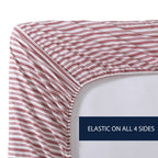Drap-housse entièrement élastique en percale de coton Nautica