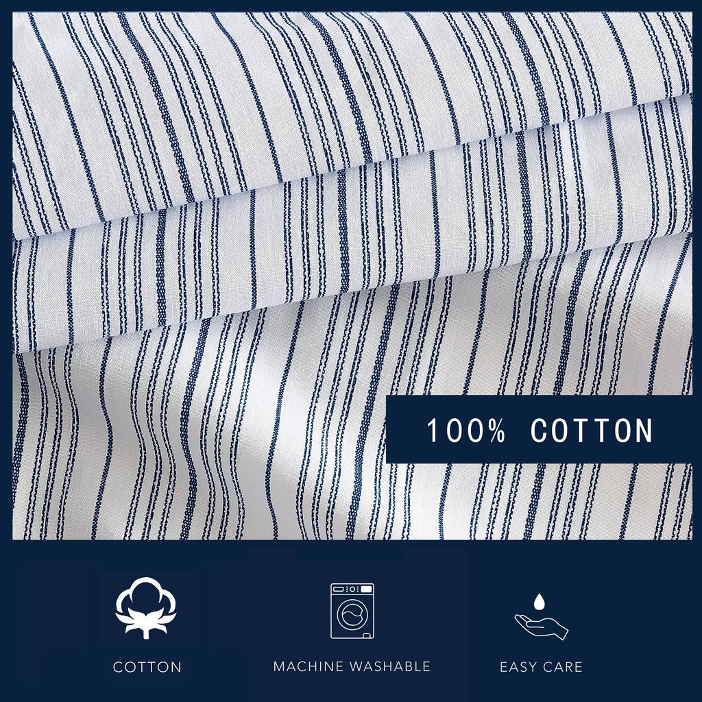 Drap-housse entièrement élastique en percale de coton Nautica