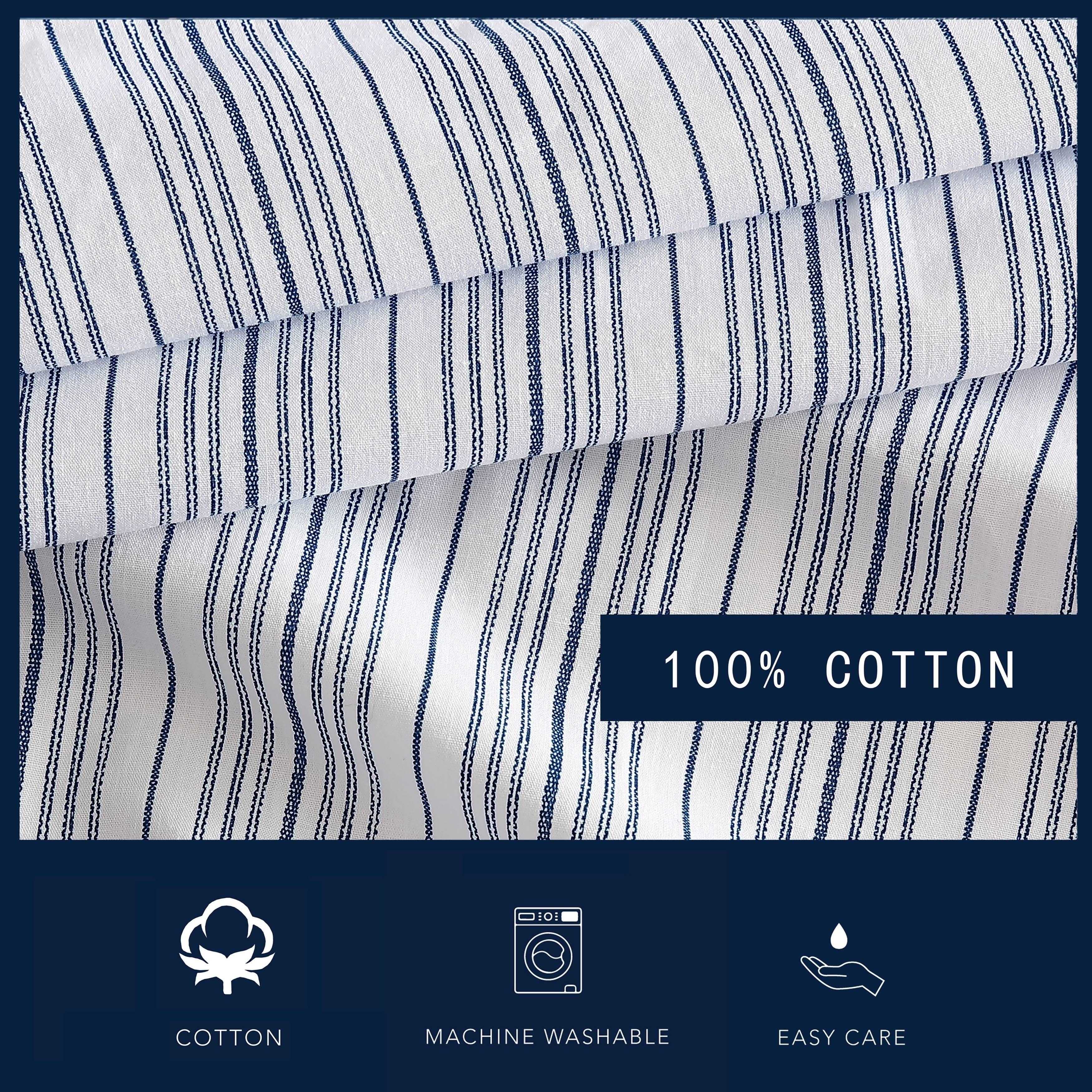 Drap-housse entièrement élastique en percale de coton Nautica