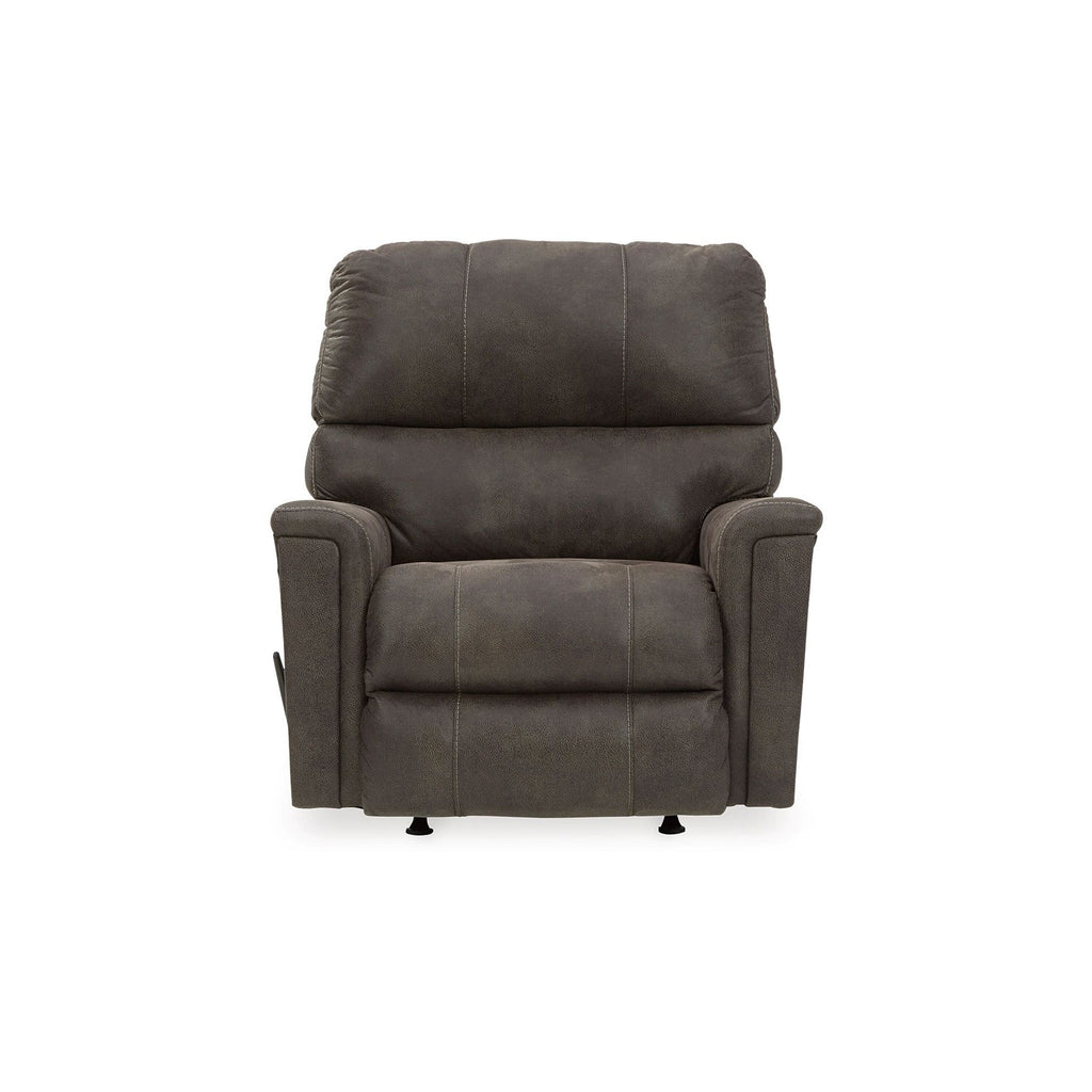 Fauteuil inclinable à bascule manuel Nav, similicuir gris fumé patiné