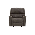 Fauteuil inclinable à bascule manuel Nav, similicuir gris fumé patiné