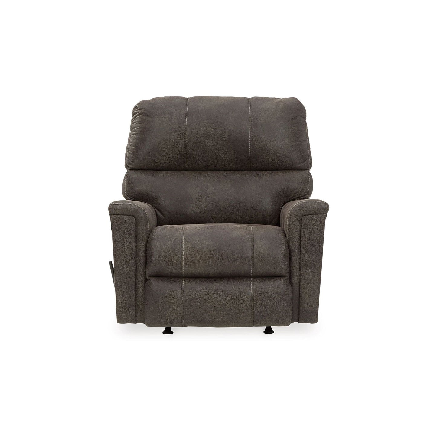Fauteuil inclinable à bascule manuel Nav, similicuir gris fumé patiné
