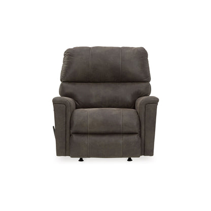 Fauteuil inclinable à bascule manuel Nav, similicuir gris fumé patiné