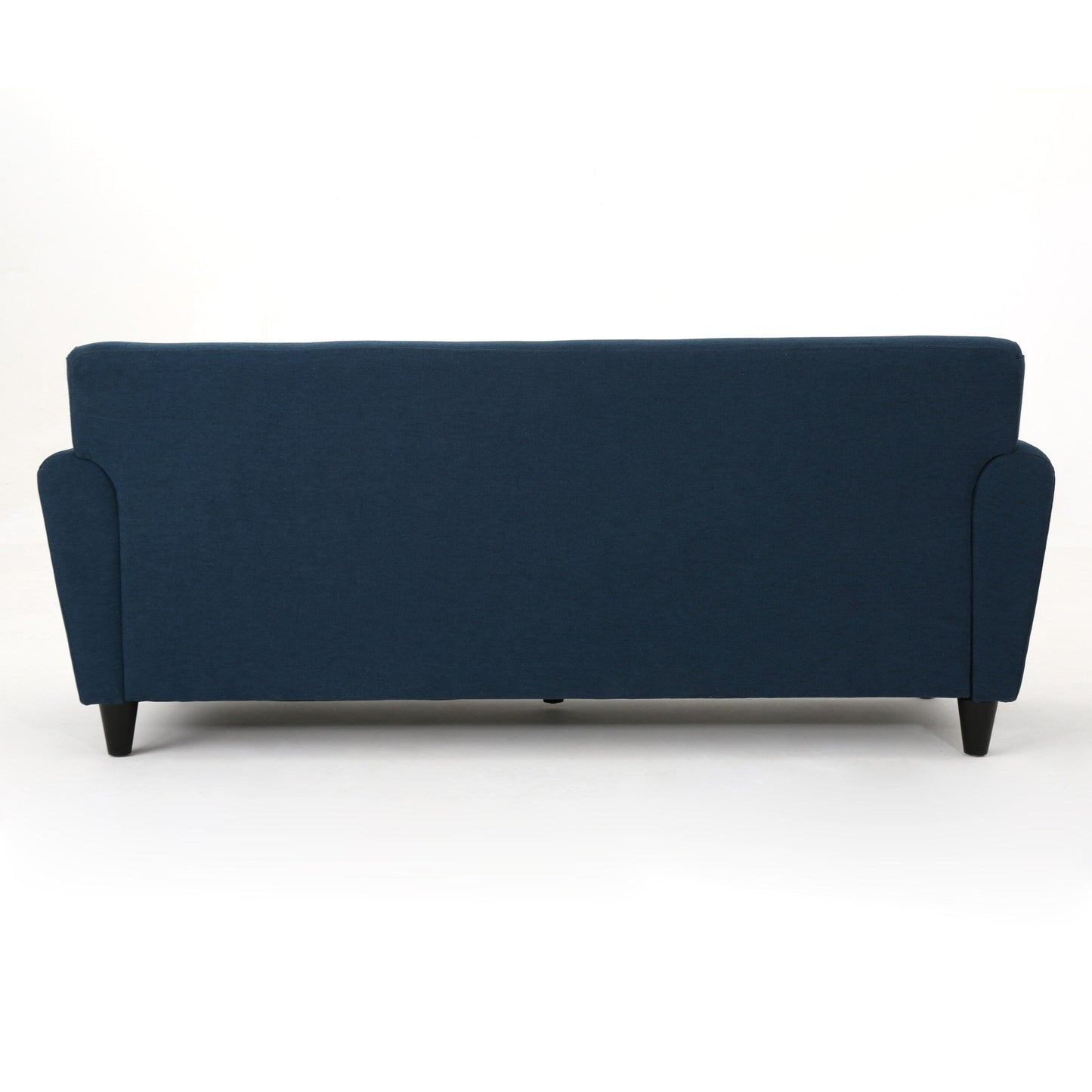 Canapé 3 places bleu marine moderne 78,5 avec pieds en bois et cadre en contreplaqué pour le salon