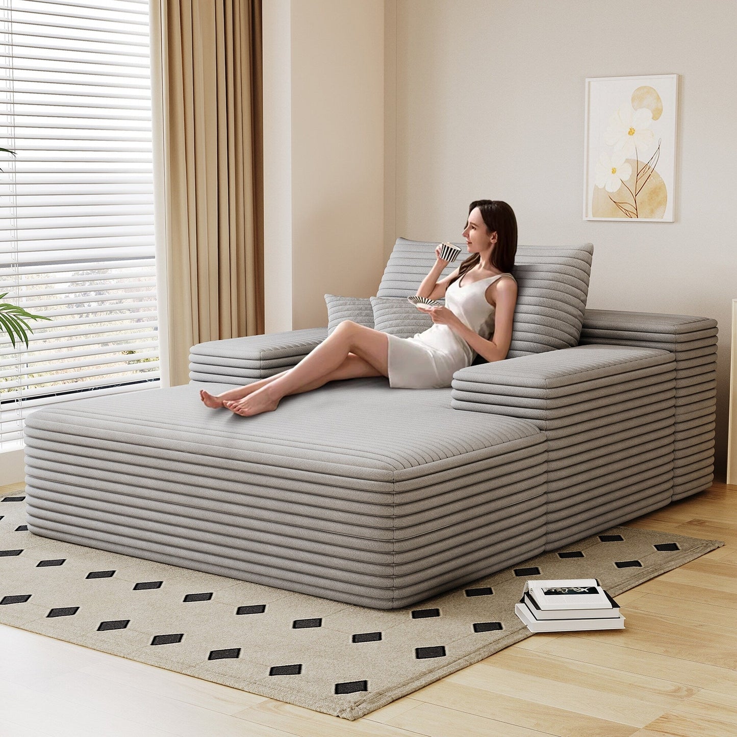 Canapé-lit rembourré surdimensionné Nebula, canapé-lit rembourré Cloud Sofas pour une lecture confortable et une détente optimale