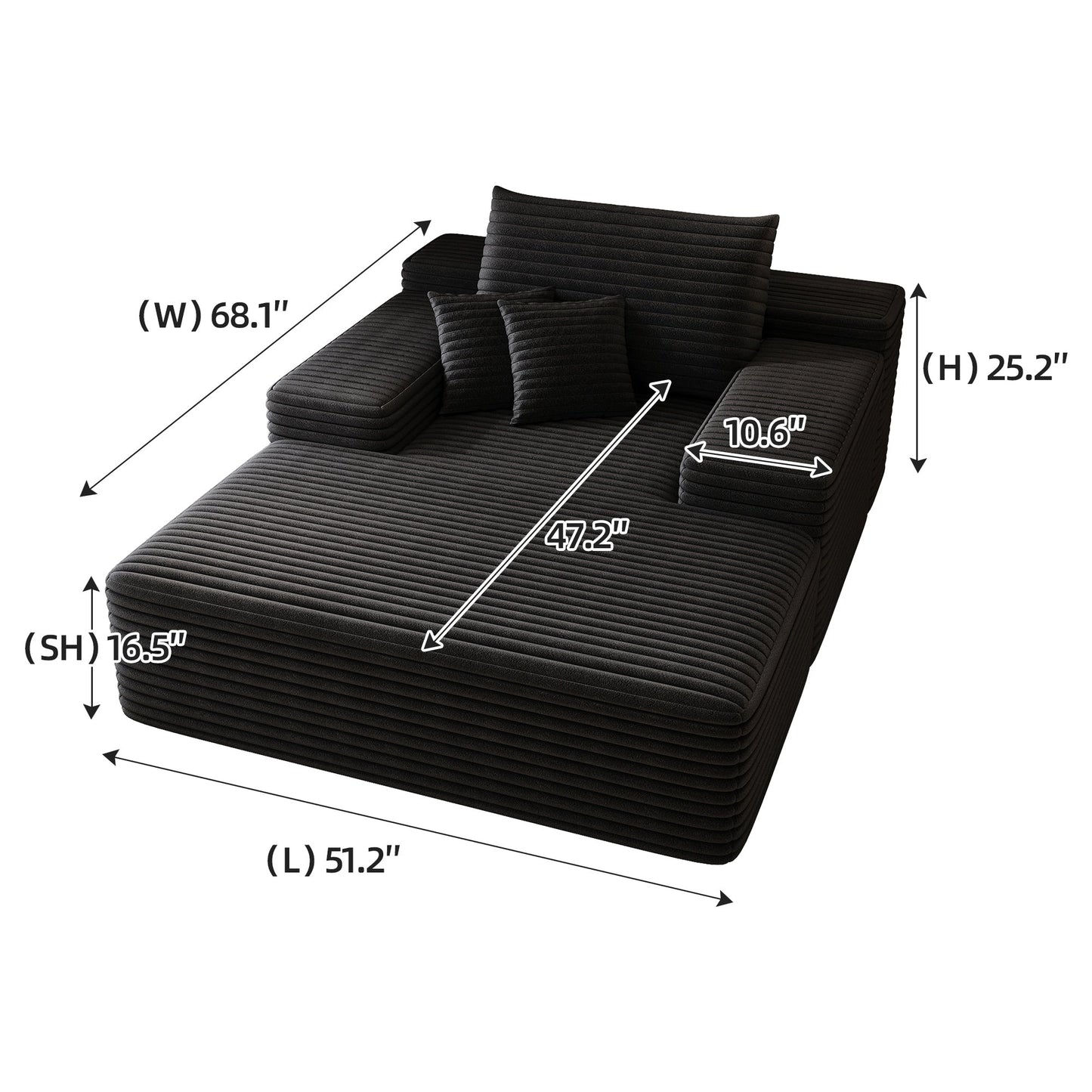 Canapé-lit rembourré surdimensionné Nebula, canapé-lit rembourré Cloud Sofas pour une lecture confortable et une détente optimale