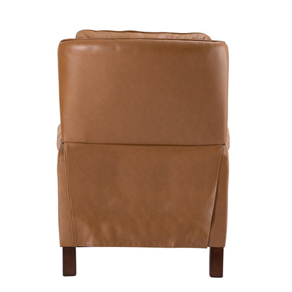 Fauteuil inclinable Nestor Mid-Century en cuir véritable avec pieds en bois massif par HULALA HOME