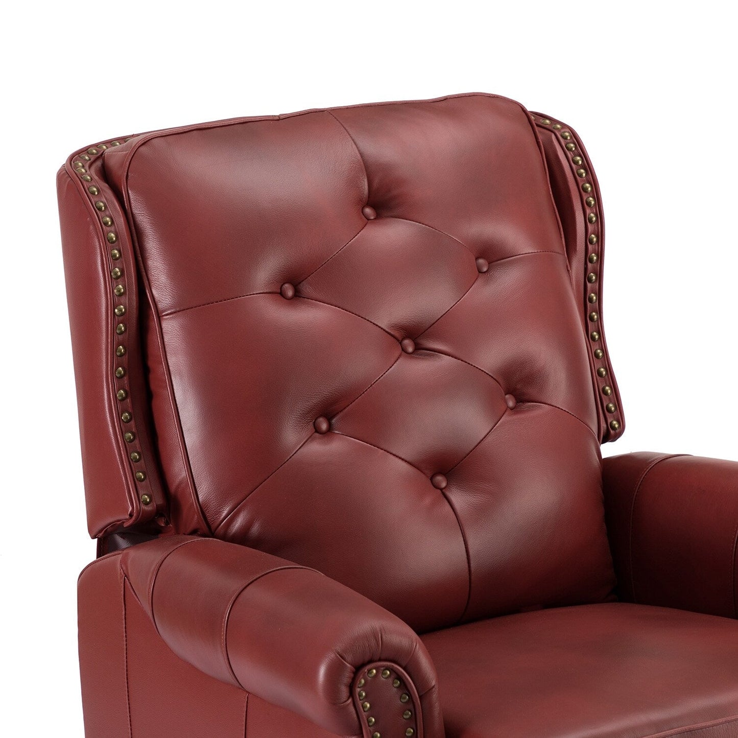 Fauteuil inclinable Nestor Mid-Century en cuir véritable avec pieds en bois massif par HULALA HOME