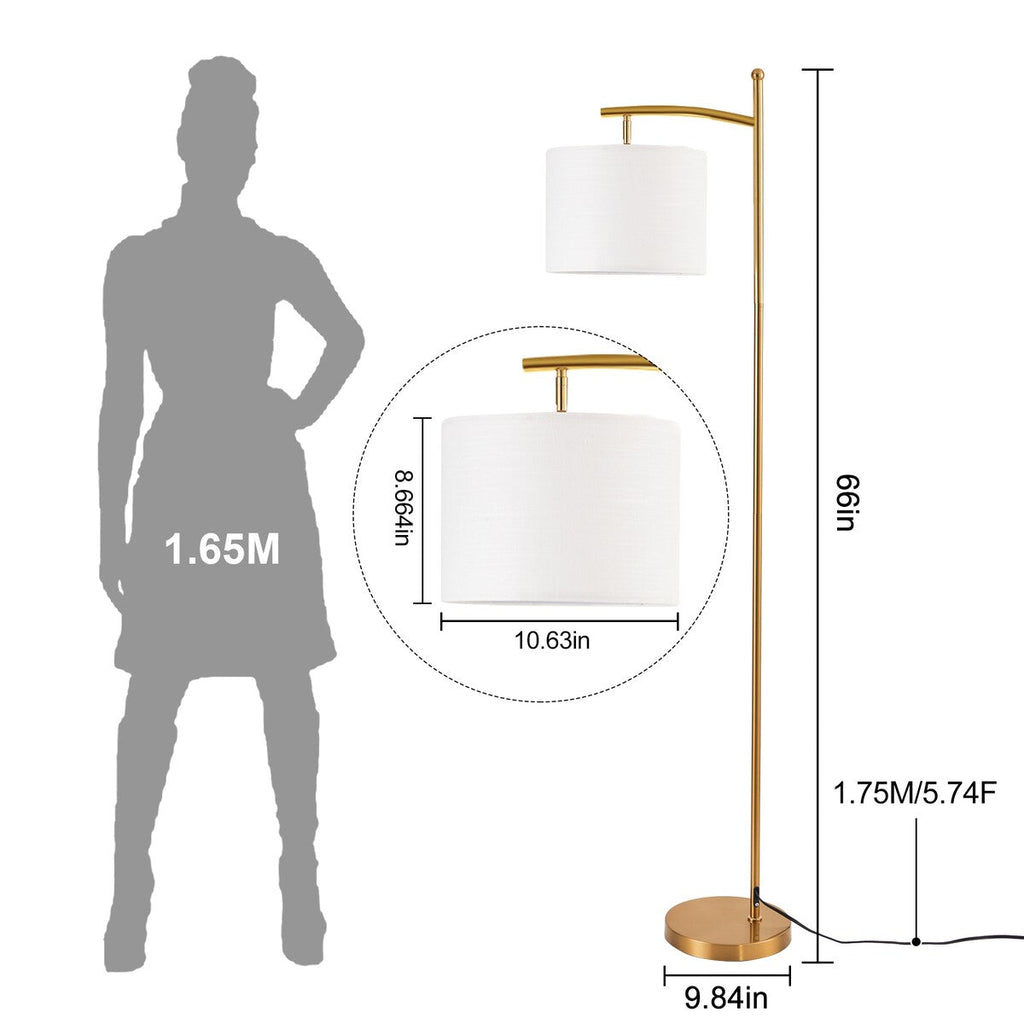 Lampadaire arqué à LED Netin 66 à intensité variable avec télécommande - N/A
