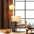Lampadaire arqué Netin 66 avec télécommande et abat-jour rotatif