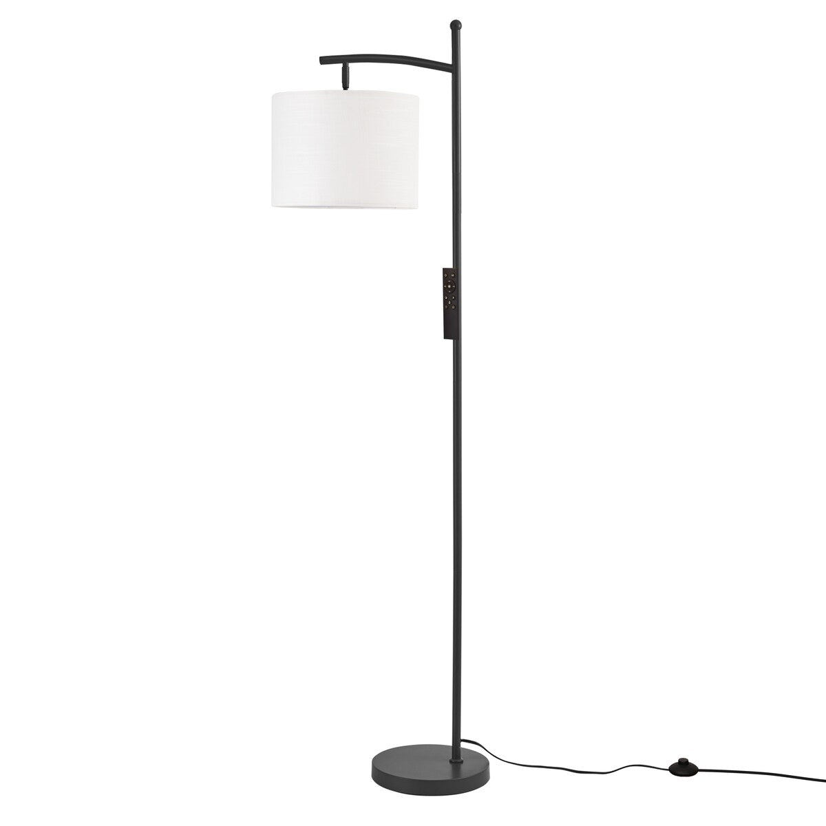 Lampadaire arqué à LED Netin 66 à intensité variable avec télécommande - N/A