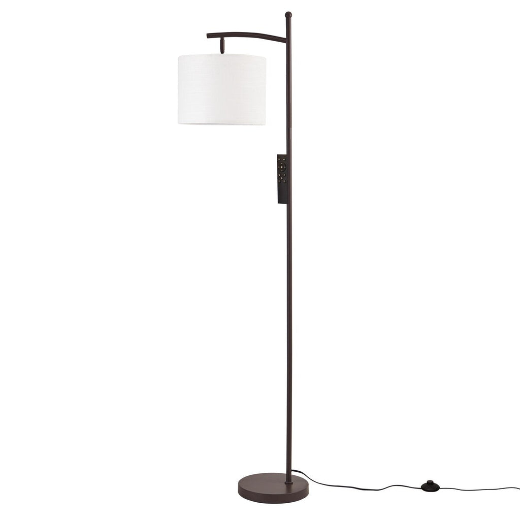 Lampadaire arqué à LED Netin 66 à intensité variable avec télécommande - N/A