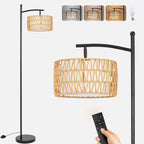 Lampadaire arqué à LED Netin 66 à intensité variable avec télécommande - N/A