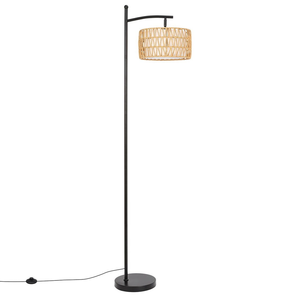 Lampadaire arqué à LED Netin 66 à intensité variable avec télécommande - N/A