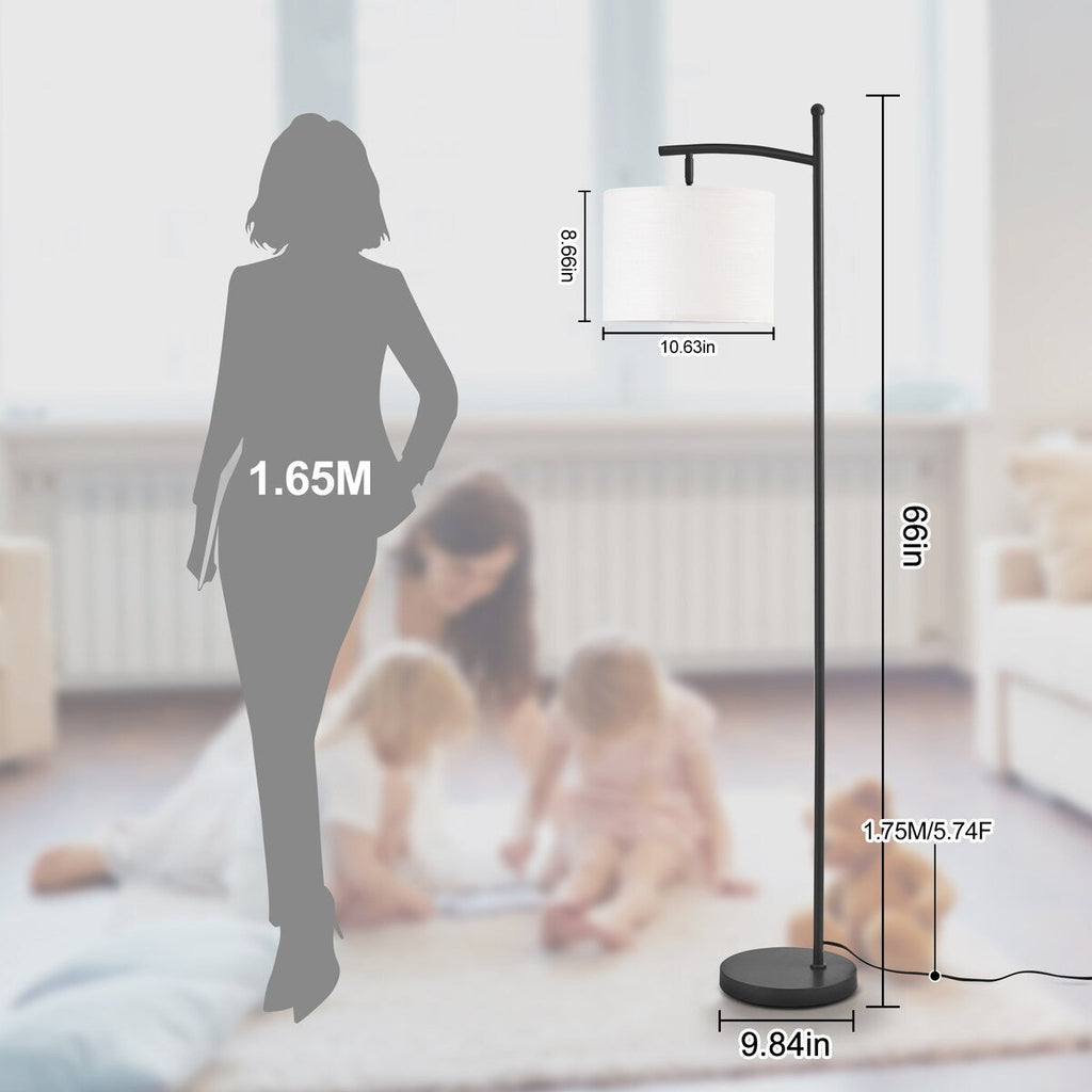 Lampadaire arqué à LED Netin 66 à intensité variable avec télécommande - N/A