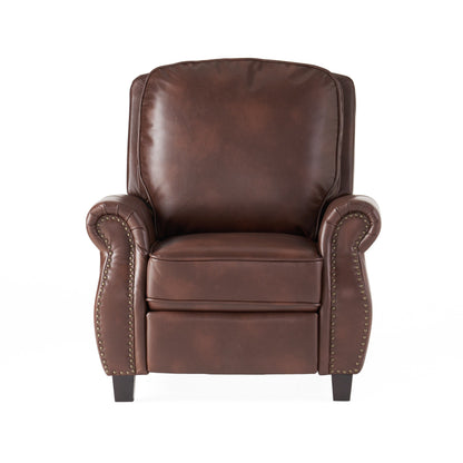 Fauteuil inclinable Neville en PU bicolore par Christopher Knight Home