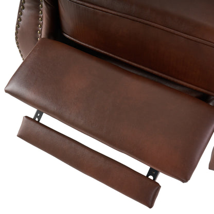Fauteuil inclinable Neville en PU bicolore par Christopher Knight Home
